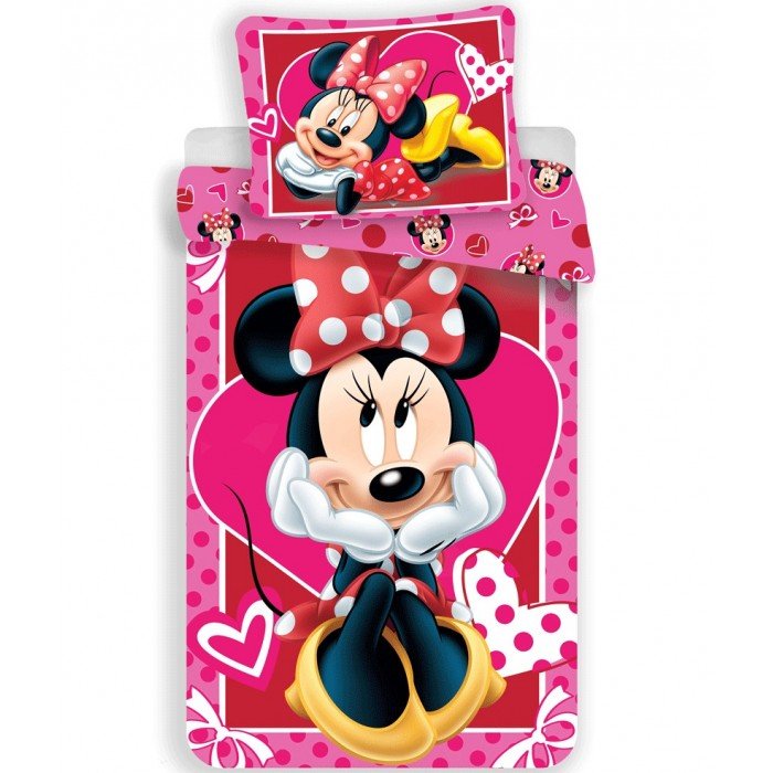 Disney Minnie ágyneműhuzat 140×200cm, 70×90 cm