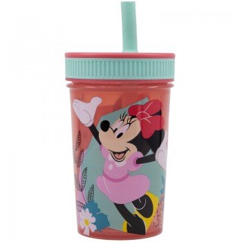 Disney Minnie Being More szilikon szívószálas pohár 420 ml Disney Minnie Being More szilikon szívószálas pohár 420 ml