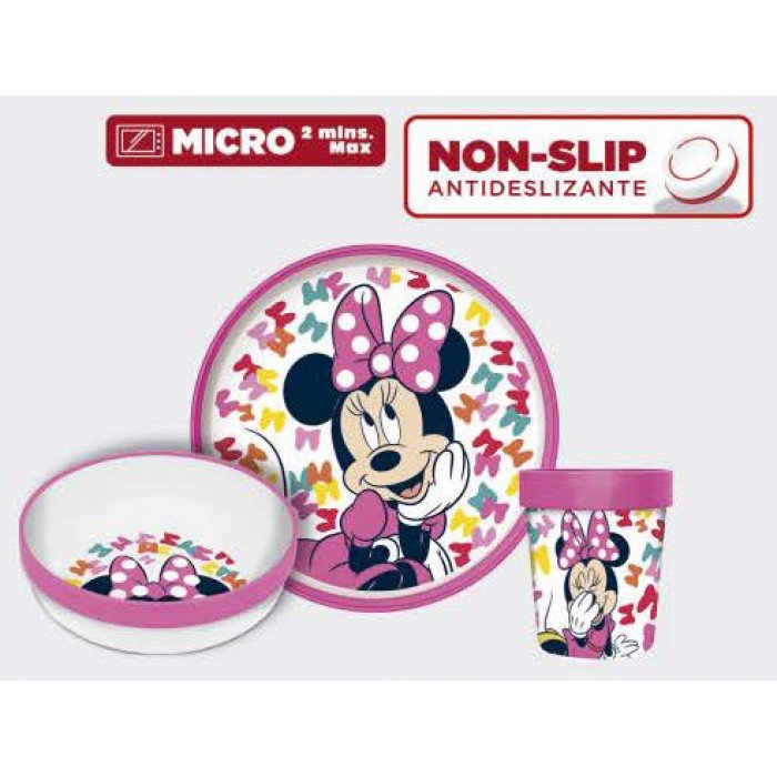 Disney Minnie Bows étkészlet, micro műanyag szett