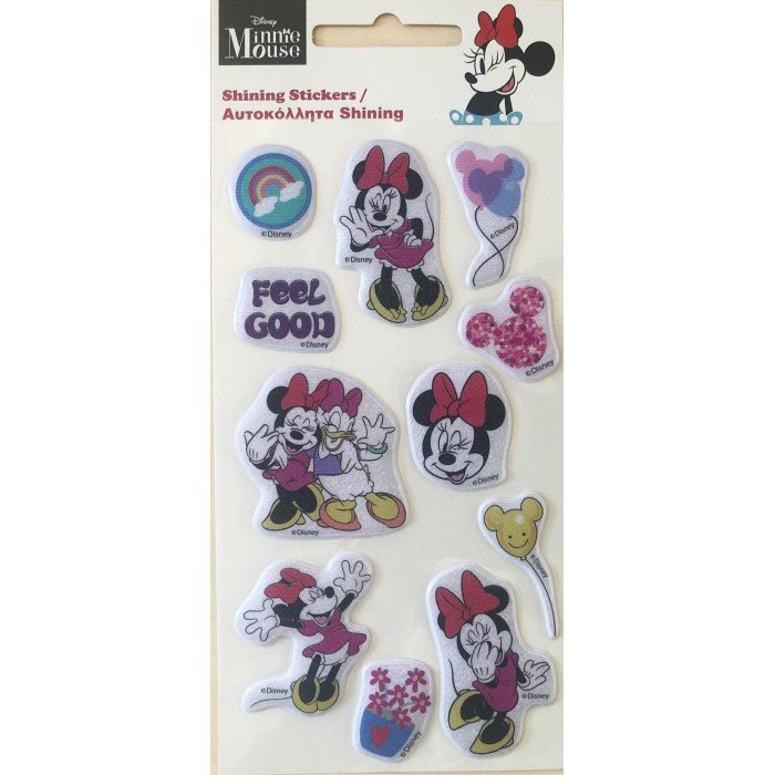 Disney Minnie csillogó pufi szivacs matrica szett