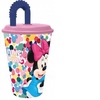 Disney Minnie szívószálas pohár, műanyag 430 ml Disney Minnie szívószálas pohár, műanyag 430 ml