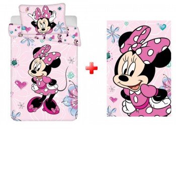 Disney Minnie ágyneműhuzat és polár takaró szett Disney Minnie ágyneműhuzat és polár takaró szett