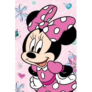 Disney Minnie Flowers mikroflanel takaró 100x150cm Disney Minnie Flowers mikroflanel takaró 100x150cm