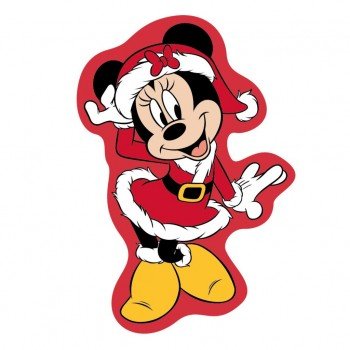 Disney Minnie Jolly karácsonyi 3D formapárna, díszpárna 35 cm Velúr Disney Minnie Jolly karácsonyi 3D formapárna, díszpárna 35 cm Velúr