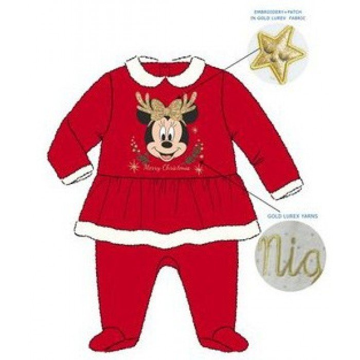 Disney Minnie Karácsony baba rugdalózó, pizsama 12 hó