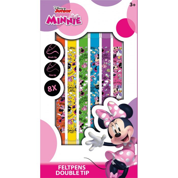 Disney Minnie kétoldalú filctoll 8 db-os