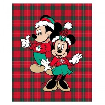 Disney Minnie, Mickey Karácsony polár takaró 130x160 cm Disney Minnie, Mickey Karácsony polár takaró 130x160 cm