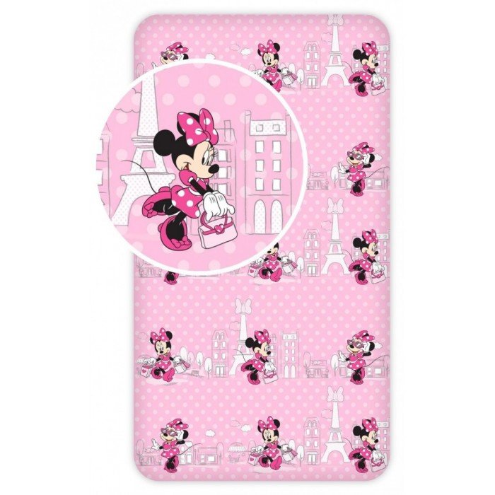 Disney Minnie Paris gumis lepedő 90*200 cm