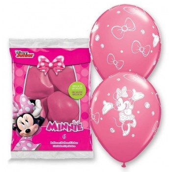Disney Minnie Pastel Pink léggömb, lufi 6 db-os 12 inch (30cm) Disney Minnie Pastel Pink léggömb, lufi 6 db-os 12 inch (30cm)