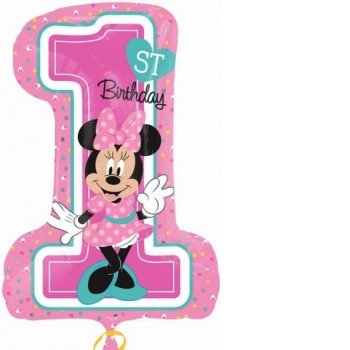Disney Minnie Első születésnap fólia lufi 71 cm