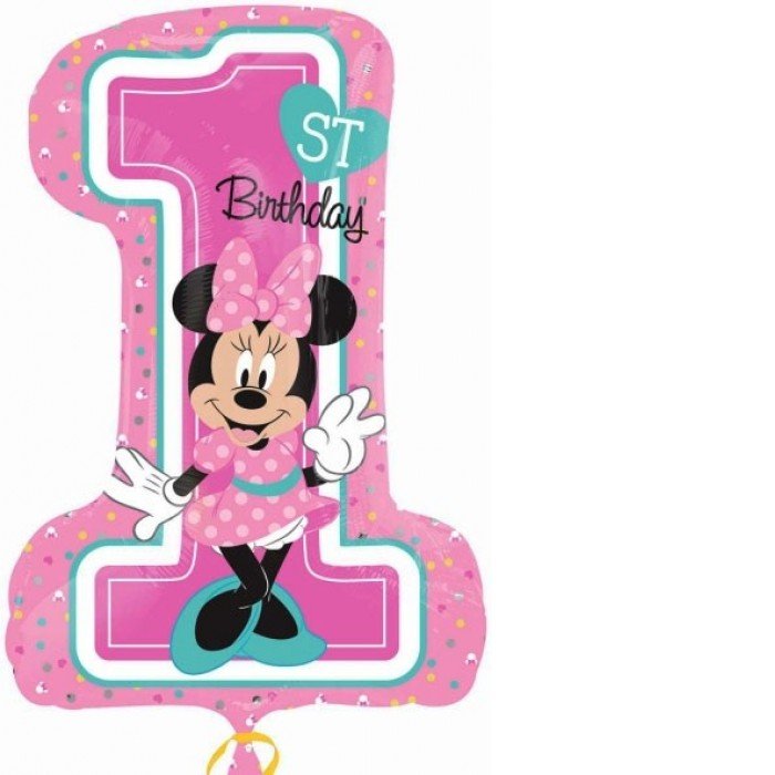 Disney Minnie Első születésnap fólia lufi 71 cm