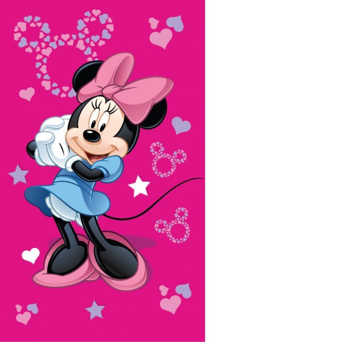 Disney Minnie Pink kéztörlő, arctörlő, törölköző 30x50cm