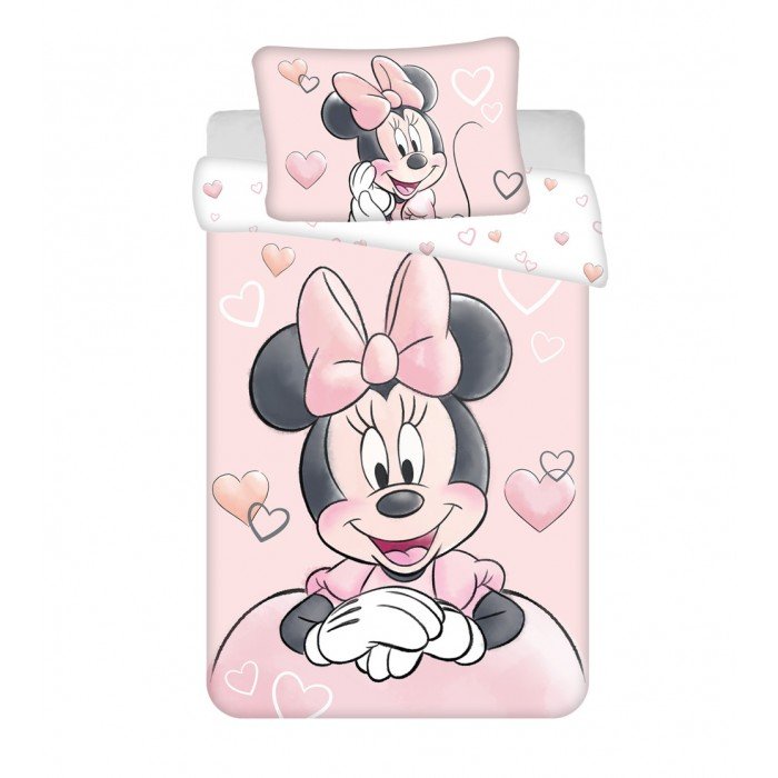 Disney Minnie Powder pink gyerek ágyneműhuzat 100×135 cm, 40×60 cm