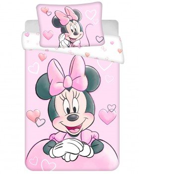 Disney Minnie Powder pink gyerek ágyneműhuzat 100×135 cm, 40×60 cm