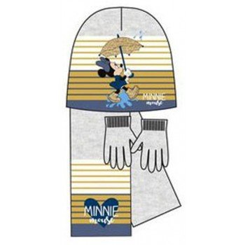 Disney Minnie Rain gyerek sapka + sál + kesztyű szett 54 cm Disney Minnie Rain gyerek sapka + sál + kesztyű szett 54 cm