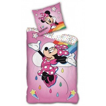 Disney Minnie Rainbows ágyneműhuzat 140×200cm, 63×63 cm microfibre