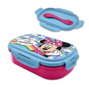Disney Minnie Rainbows szendvicsdoboz + evőeszköz szett Disney Minnie Rainbows szendvicsdoboz + evőeszköz szett
