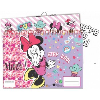 Disney Minnie A/4 spirál vázlatfüzet 40 lapos matricával Disney Minnie A/4 spirál vázlatfüzet 40 lapos matricával