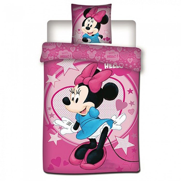 Disney Minnie Sweetheart ágyneműhuzat 140×200cm, 63×63 cm microfibre