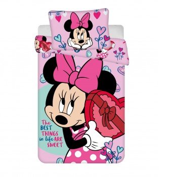 Disney Minnie Xoxo gyerek ágyneműhuzat 100×135 cm, 40×60 cm Disney Minnie Xoxo gyerek ágyneműhuzat 100×135 cm, 40×60 cm