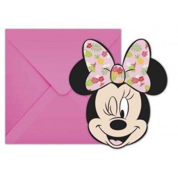 Disney Minnie Tropical Party Meghívó 6 db-os Disney Minnie Tropical Party Meghívó 6 db-os