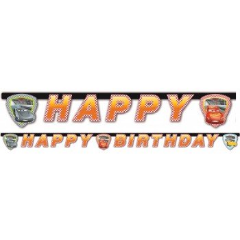 Disney Cars 3, Verdák Happy Birthday felirat 200 cm Disney Cars 3, Verdák Happy Birthday felirat 200 cm
