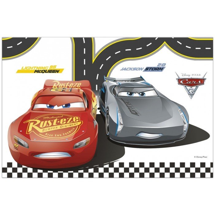 Disney Cars 3, Verdák Műanyag Asztalterítő 120*180 cm