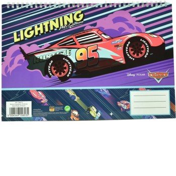Disney Verdák Lightning A/4 spirál vázlatfüzet, 30 lapos