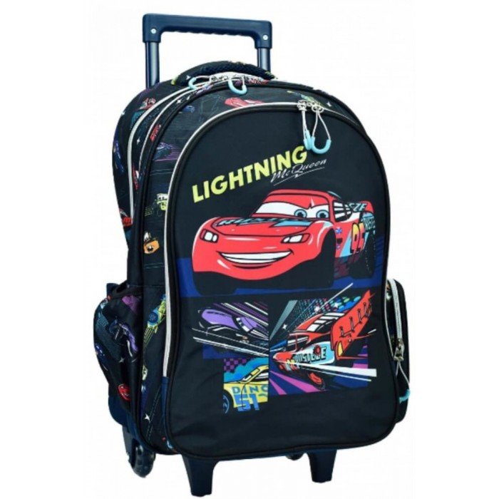 Disney Verdák Lightning gurulós iskolatáska, táska 46 cm