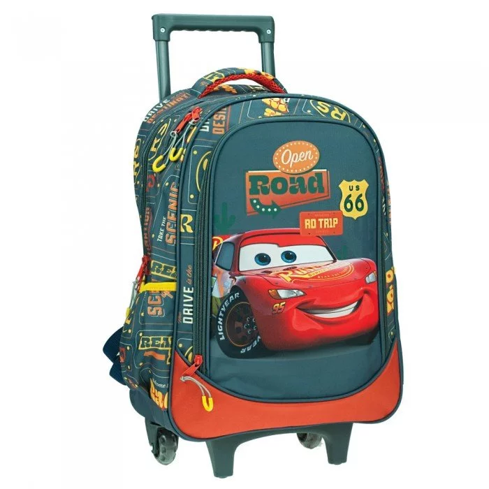 Disney Verdák Road gurulós iskolatáska, táska 46 cm Disney Verdák Road gurulós iskolatáska, táska 46 cm