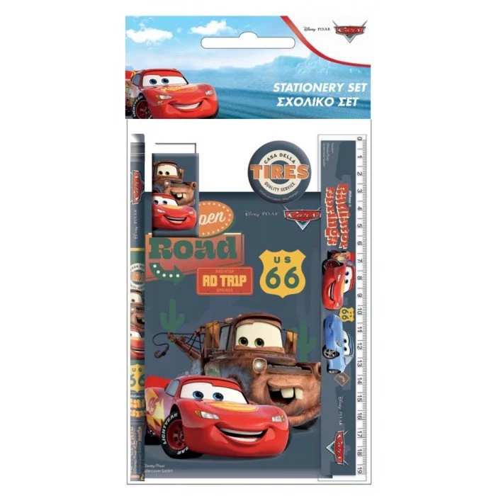 Disney Verdák Road írószer szett 5 db-os Disney Verdák Road írószer szett 5 db-os