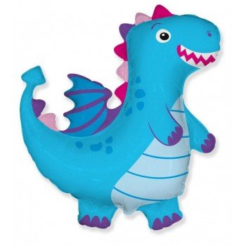 Dragon Blue, Sárkány fólia lufi 61 cm Dragon Blue, Sárkány fólia lufi 61 cm