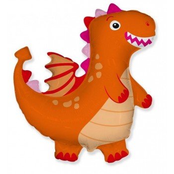 Dragon Orange, Sárkány fólia lufi 61 cm Dragon Orange, Sárkány fólia lufi 61 cm