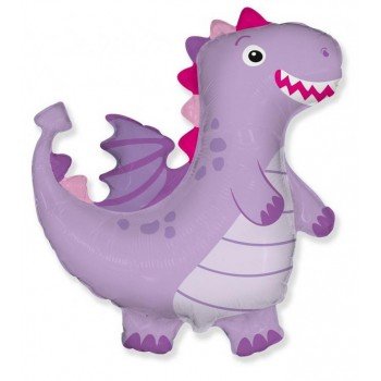 Dragon Purple, Sárkány fólia lufi 61 cm Dragon Purple, Sárkány fólia lufi 61 cm
