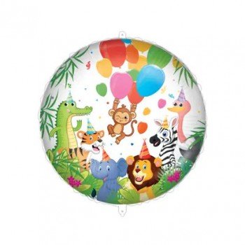 Jungle Balloons, Dzsungel fólia lufi 46 cm Jungle Balloons, Dzsungel fólia lufi 46 cm