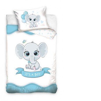 It's a Boy, Elefánt gyerek ágyneműhuzat 100x135 cm, 40x60 cm It's a Boy, Elefánt gyerek ágyneműhuzat 100x135 cm, 40x60 cm