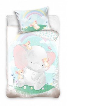 Elefánt gyerek ágyneműhuzat 90x120 cm, 40×60 cm Elefánt gyerek ágyneműhuzat 90x120 cm, 40×60 cm
