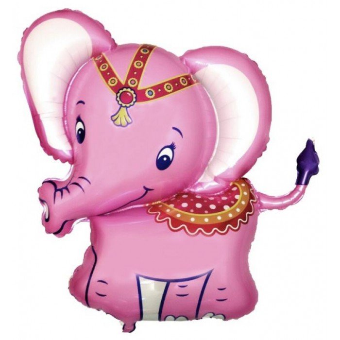 Elephant Pink, Elefánt fólia lufi 61 cm