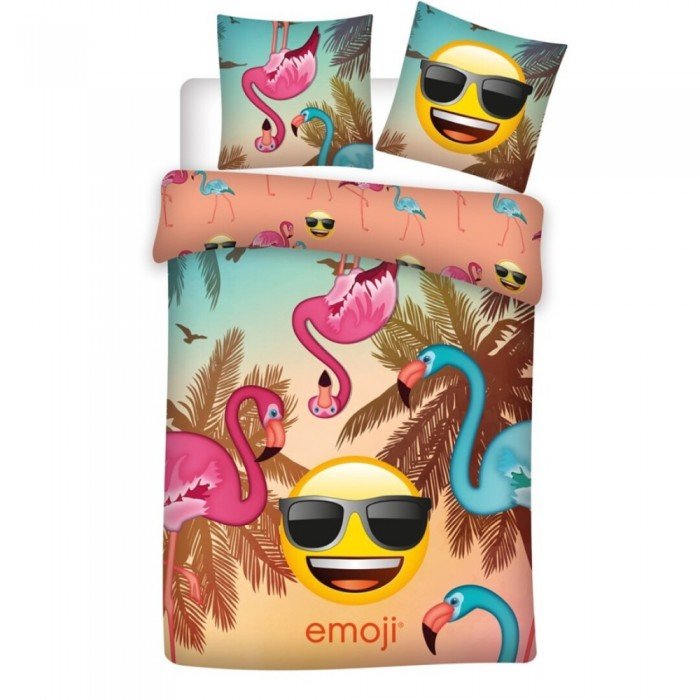 Emoji Summer ágyneműhuzat 140×200cm, 63×63 cm microfibre