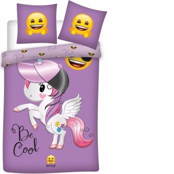 Emoji Unicorn, Unikornis ágyneműhuzat 140×200cm, 70×90 cm Emoji Unicorn, Unikornis ágyneműhuzat 140×200cm, 70×90 cm