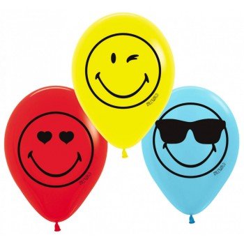 Emoji léggömb, lufi 6 db-os 11 inch (27,5cm) Emoji léggömb, lufi 6 db-os 11 inch (27,5cm)