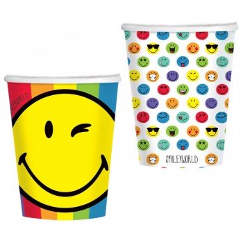 Emoji papír pohár 8 db-os 250 ml Emoji papír pohár 8 db-os 250 ml