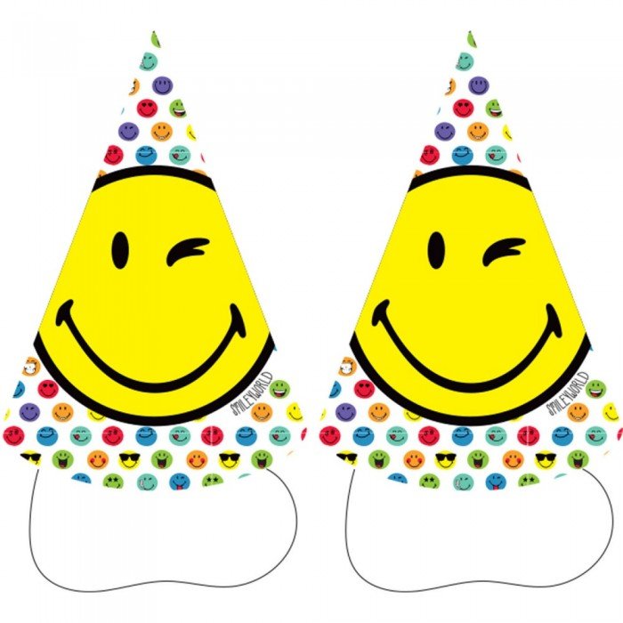 Emoji Parti kalap, csákó 8 db-os