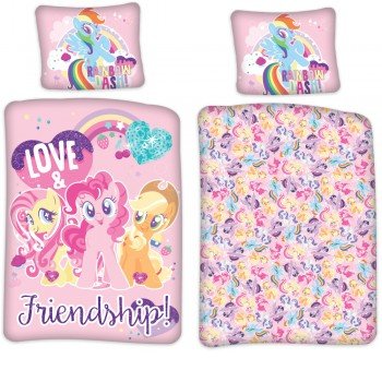 Én kicsi pónim Friendship gyerek ágyneműhuzat 100×135cm, 40×60 cm Én kicsi pónim Friendship gyerek ágyneműhuzat 100×135cm, 40×60 cm