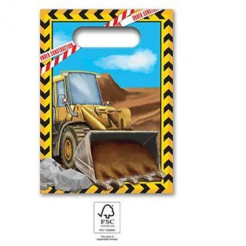 Építkezés Grabber papír ajándéktasak 4 db-os