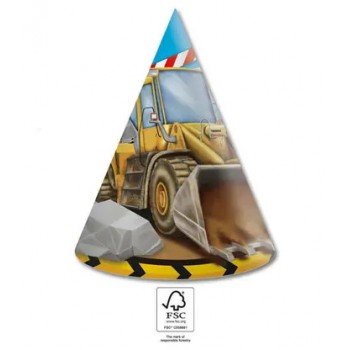 Construction, Építkezés Parti kalap, csákó 6 db-os FSC Construction, Építkezés Parti kalap, csákó 6 db-os FSC