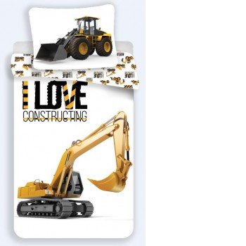 Építkezés ágyneműhuzat Love 140×200cm, 70×90 cm Építkezés ágyneműhuzat Love 140×200cm, 70×90 cm