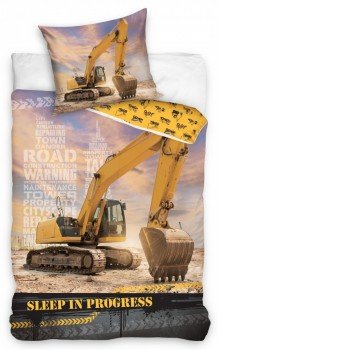 Építkezés ágyneműhuzat 140×200cm, 70×90 cm Építkezés ágyneműhuzat 140×200cm, 70×90 cm