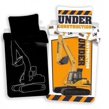 Építkezés Sötétben világító ágyneműhuzat 140×200cm, 70x90 cm Építkezés Sötétben világító ágyneműhuzat 140×200cm, 70x90 cm