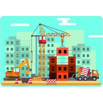 Építkezés XL tányéralátét 65x45 cm Építkezés XL tányéralátét 65x45 cm